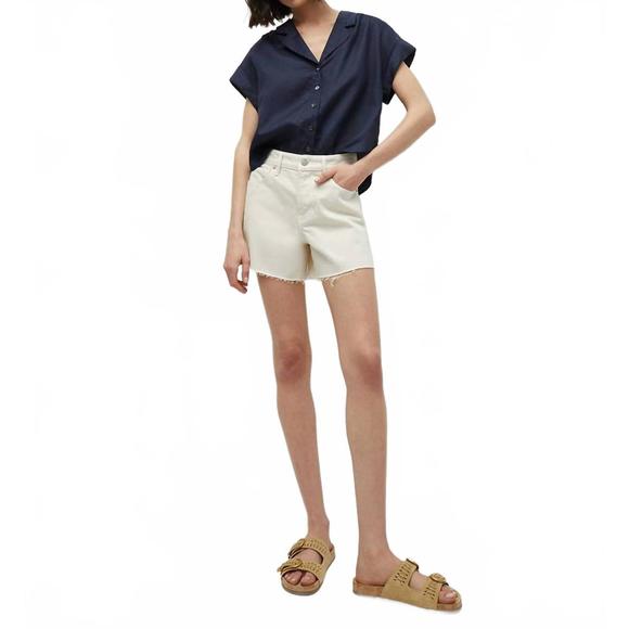 NEW VERONICA BEARD ellis shorts in ecru - Picture 1 of 3